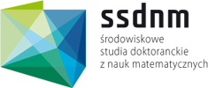 Logotyp Środowiskowych Studiów Doktoranckich z Nauk Matematycznych